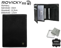 Skórzany portfel męski RFID D1072-RVT Black