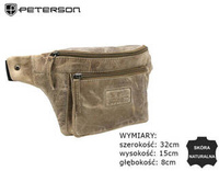 Leather bumbag PETERSON PTN BP-2-HUN