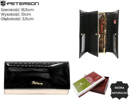 Leather wallet RFID PETERSON PTN LJ-490
