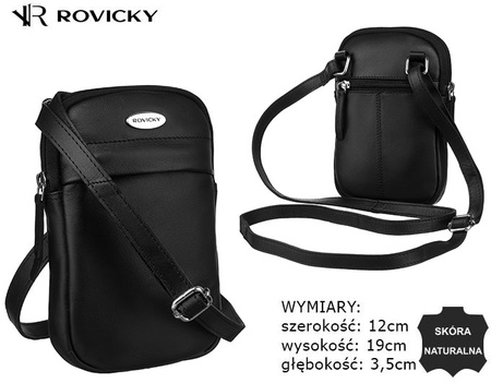 Torebka damska skórzana R-403-23-NS Black