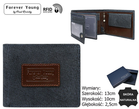 Portfel skórzany N992-VTP Navy