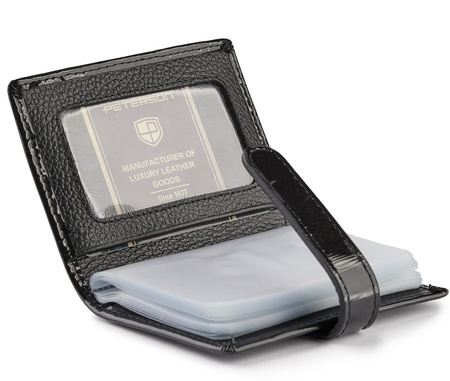 Skórzane etu na dokumenty PTN BP-BC-102 Black