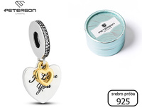 Srebrny charms I Love You Forever PETERSON CHW-001