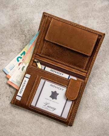 Portfel z nubukowej skóry naturalnej N4-CHM-ARIE Produkt bez rabatowy