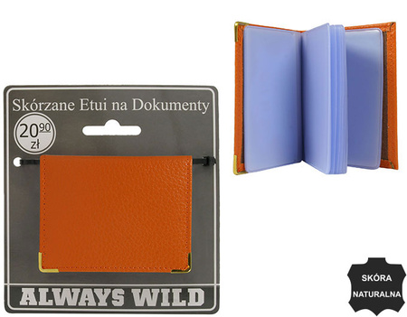 Skórzane etui na dokumetny 302-BL Orange