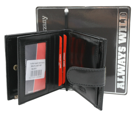 Portfel męski skórzany RM-01L-BCF-BP Black