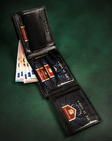 Portfel skórzany RFID PTN 334-P Black