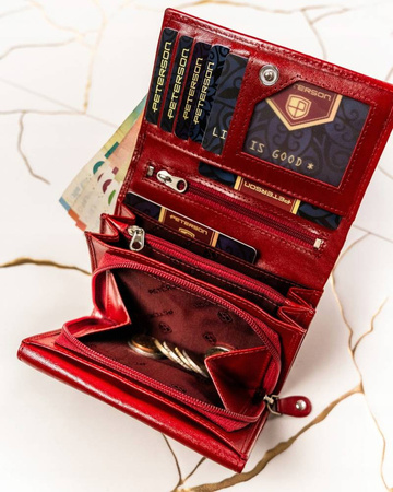 Gift set: leather wallet and key ring PETERSON PTN SET-D-02-KCS