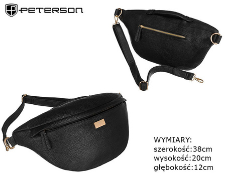 Saszetka z eko skóry PETERSON PTN NER-ALE-3 L.Beige