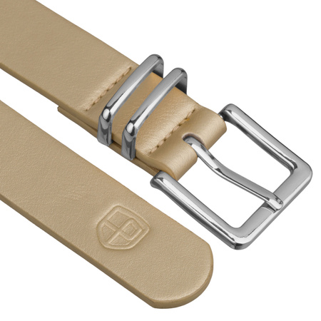 Pasek damski wąski PTN STU-20S1 Beige