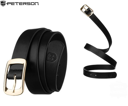 Pasek damski wąski PTN STU-17G2 Black