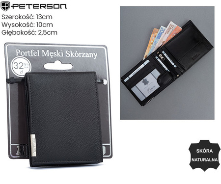 Portfel męski skórzany N992-P-PDM-BL Black