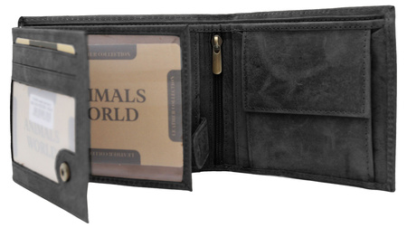 Portfel skórzany N992-CHM Bear Black