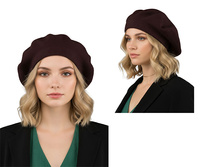 Beret damski BER-A10 Brown