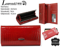 Portfel skórzany RFID LORENTI 72031-RS Red