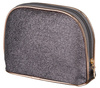Brokatowa kosmetyczka podróżna jednokomorowa PTN KOS-L01-B Silver Peterson