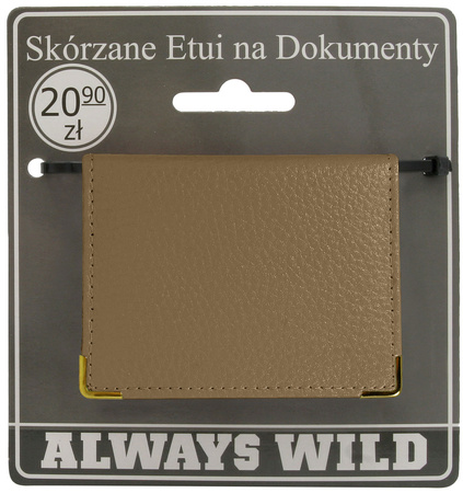 Skórzane etui na dokumetny 302-BL Beige