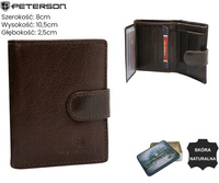 Portfel męski skórzany PTN RM-12L-BUF Brown