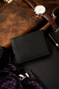 Two-piece gift set made of eco-leather: a men's wallet and a classic belt Rovicky R-N003L-110-PU03 BLACK