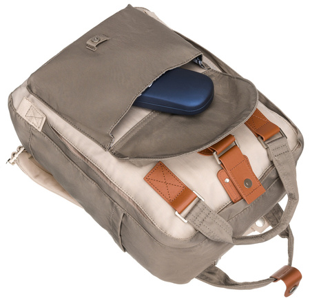 Plecak tekstylny LULUCASTAGNETTE NANO GRIS/ECRU