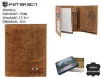 Portfel skórzany PTN 339 2-1-5 COGNAC