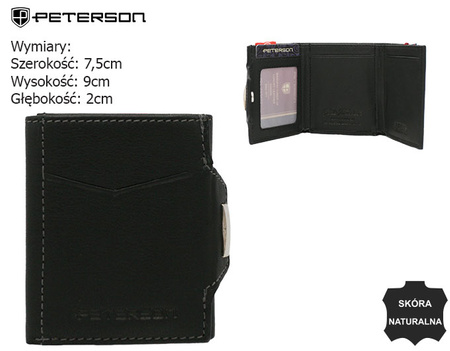Men's natural leather wallet PTN G710-GKA Black