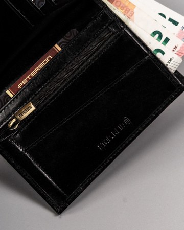 Men's leather wallet PTN N74-VTP BL-RED