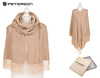 Large Women's Scarf with Fringes Peterson PTN SPV73 Khaki