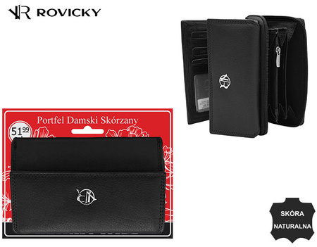 Portfel damski skórzany na blistrze R-D1511-NCD-BL Black