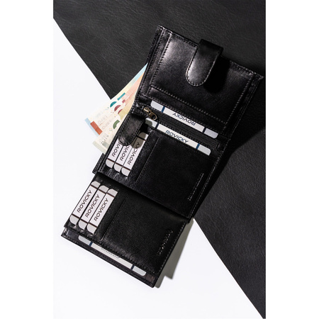 Portfel męski skórzany na blistrze 324L-GA-BL Black