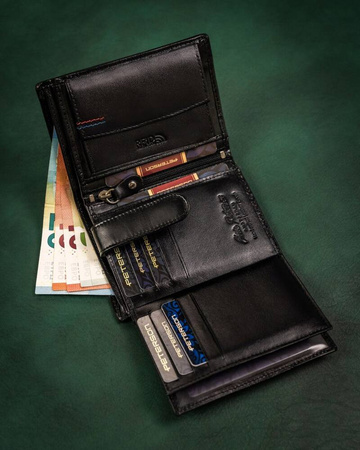 Gift set: leather wallet and keychain PETERSON PTN SET-M-1542-KCS