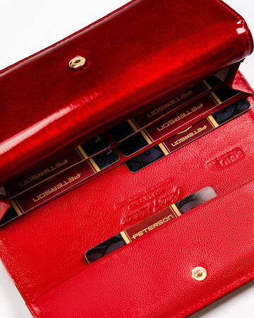 Leather wallet RFID PETERSON PTN 421028-SH