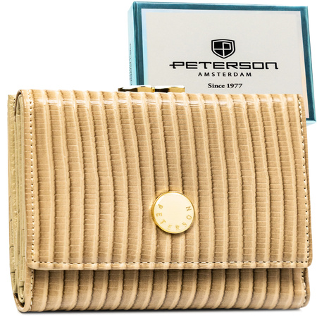 Portfel damski skóra+PU PTN PS15-09-CRV Khaki