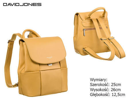 Plecak damski David Jones 6746-2 Yellow