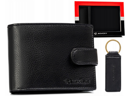 A two-piece gift set: Leatherette wallet & key ring by ROVICKY R-SET-M-N003L