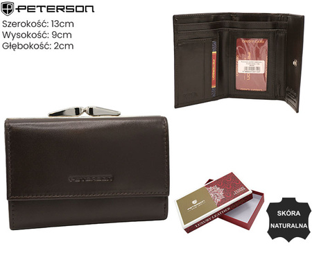 Portfel damski skórzany PTN RD-18-NGV Burgundy