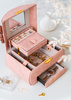 Pink Jewelry Box with Flower Decoration Peterson PTN SZK-01