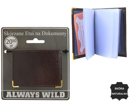 Skórzane etui na dokumetny 302-BL Brown