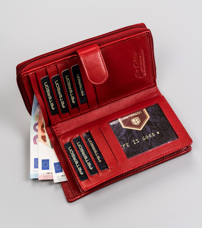 Portfel damski skórzany PTN RD-42-GCL-A Red
