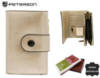 Leather wallet RFID PETERSON PTN LJ-815