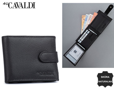 Portfel meski skórzany 0035L-PDM-BP Black