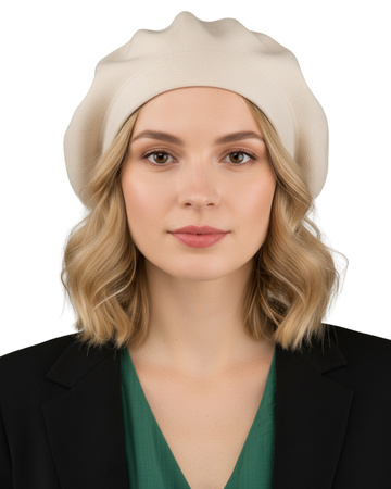 Beret damski BER-A10 Beige