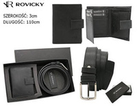 PU belt + wallet set R-N004L-110-PU03 BLACK