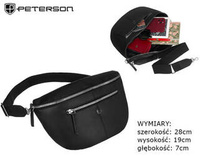 Leather bumbag PETERSON PTN NER-374-SNC