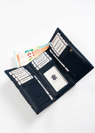 Portfel damski skóra+PU PX23-DNH-BL Blue