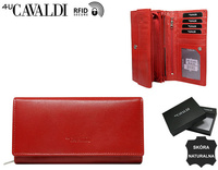 Leather Horizontal Women's Wallet with Clasp - 4U CAVALDI R-RD-12-GCL RFID STOP