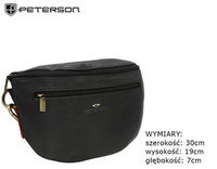 Leather bumbag PETERSON PTN 9704-NDM