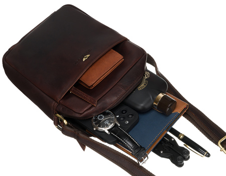 Torba skórzana + Etui PTN 720E-OPU Brown