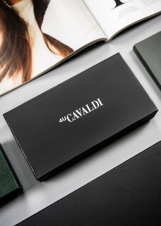 Leather Horizontal Women's Wallet with Clasp - 4U CAVALDI R-RD-12-GCL RFID STOP