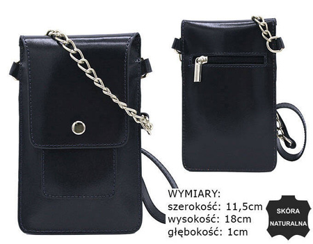 Torba skórzana 1642-SB Navy